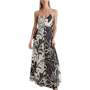 Express Black and White Maxi Dress